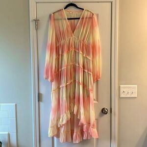 NWT Colorful Sheer Dress